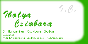 ibolya csimbora business card